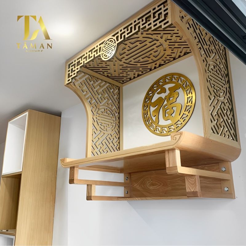Hướng Dẫn Mua Bàn Thờ Chung Cư Nhỏ Ở Hoàn Kiếm Ảnh bàn thờ treo tường theo kích thước Lỗ Ban
