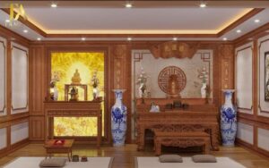Bàn thờ gia tiên 3 tầng sang trọng