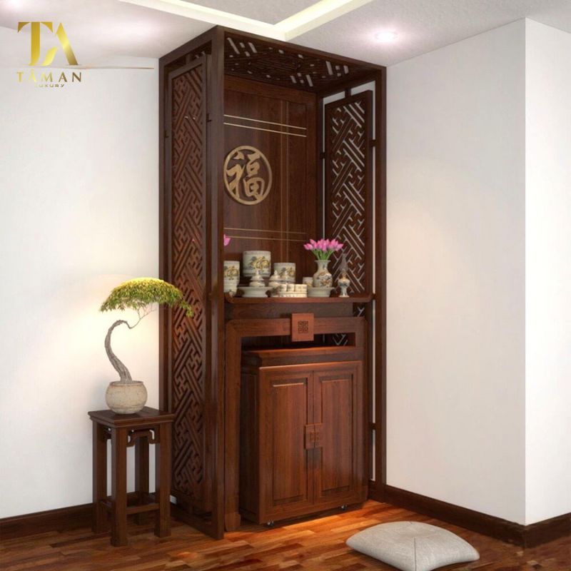Giải đáp thắc mắc "Bàn thờ chung cư gồm những gì?" Bình hoa trên bàn thờ giúp gia chủ mang lại nhiều may mắn
