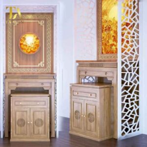 Bố trí bàn thờ chung cư mẫu tủ thờ hiện đại