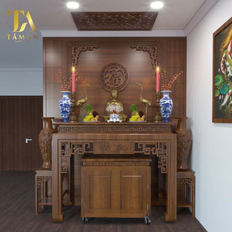 Địa Chỉ Mua Bàn Thờ Gia Tiên Đẹp Ở Hà Đông Uy Tín Gỗ là chất liệu truyền thống và được ưa chuộng nhất cho bàn thờ.