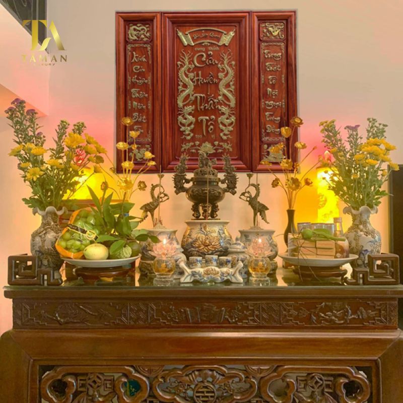 Hướng đặt bàn thờ gia tiên phong thủy 2024