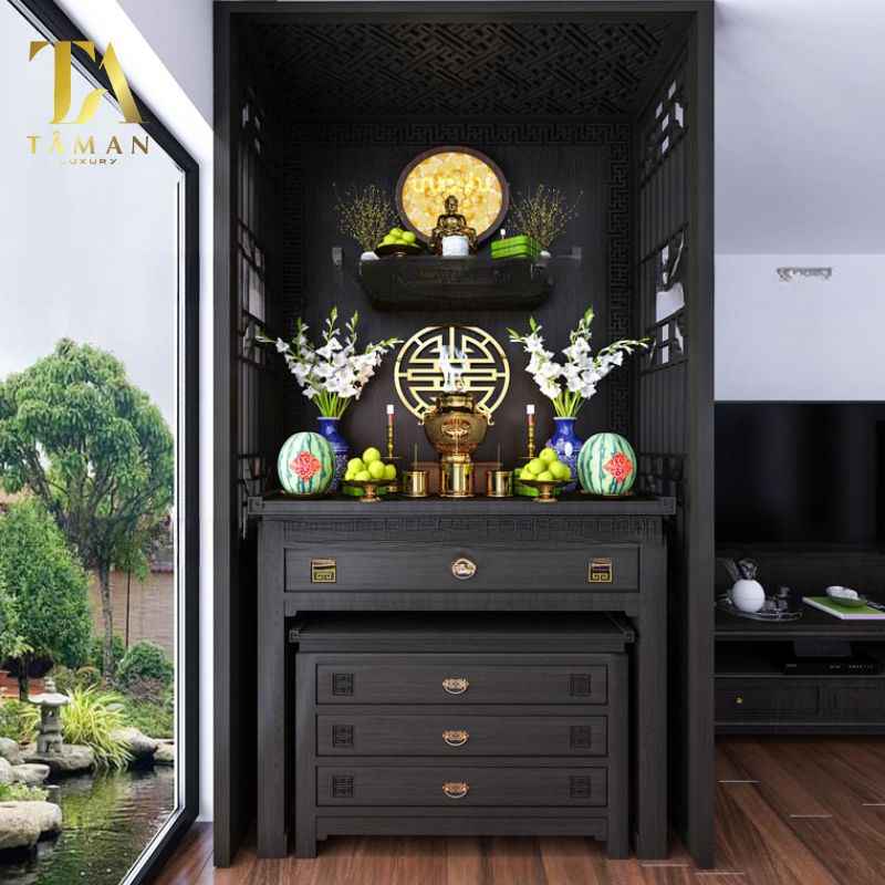 Hướng Dẫn Mua Bàn Thờ Chung Cư Giá Rẻ Ở Hải Phòng Kích thước bàn thờ chung cư nhỏ đẹp Hải Phòng
