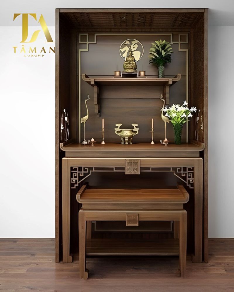 Mua bàn thờ chung cư tại Đống Đa với kiểu dáng hiện đại, đẹp mắt 