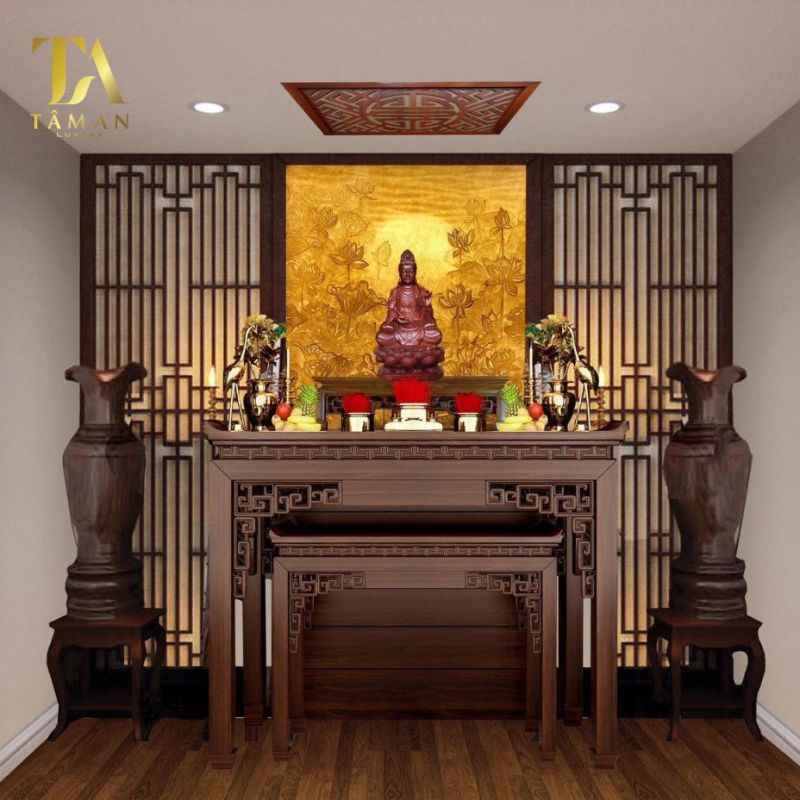 Tâm An chuyên thi công nội thất phòng thờ