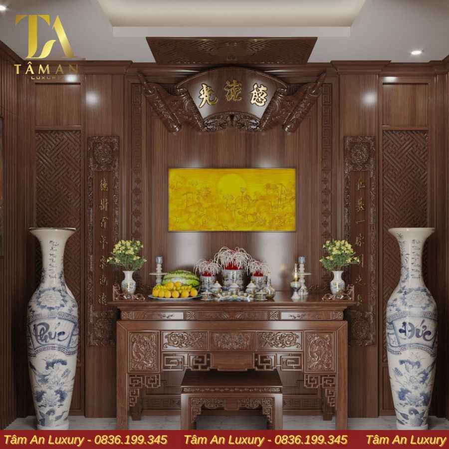 Hoàn Thiện Phòng Thờ Gia Tiên Nhà Chị Mai Huệ Tại Thanh Trì Thiết Kế Phòng Thờ Gia Tiên