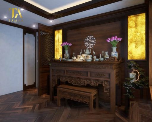 Dự án thi công phòng thờ nhà anh Sơn ở Cầu Giấy, Hà Nội Dự án thi công phòng thờ nhà anh Sơn ở Cầu Giấy, Hà Nội