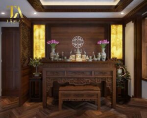 Lắp đặt bàn thờ gia tiên cao cấp ở Cầu Giấy