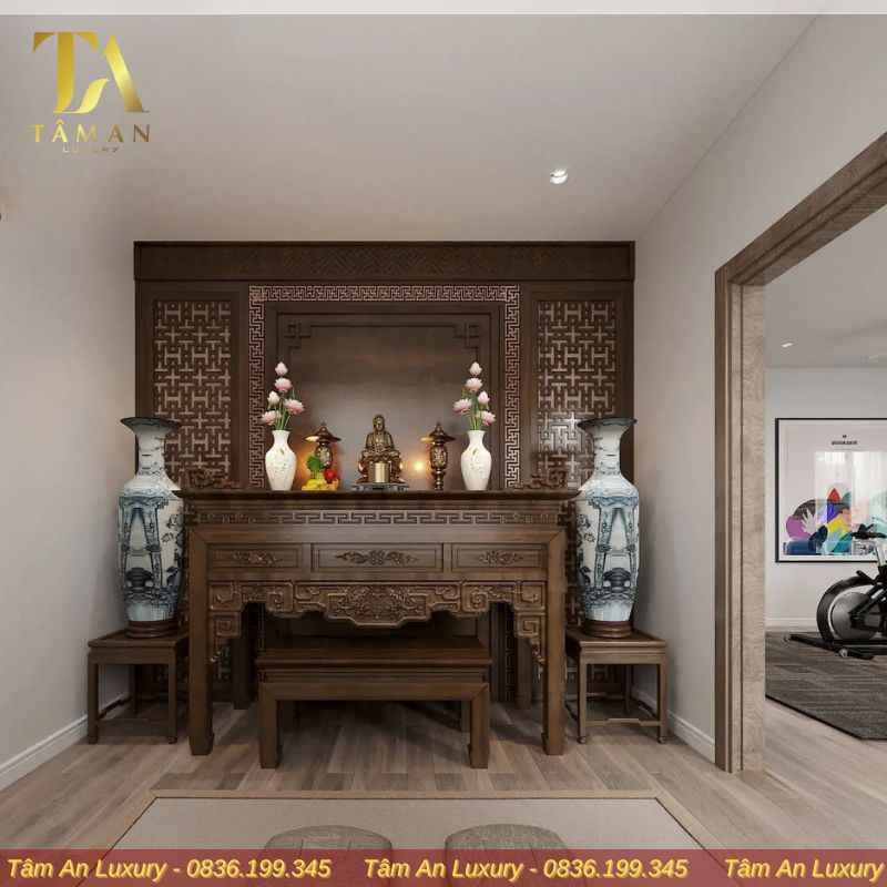 Hoàn Thành Dự Án Lắp Đặt Bàn Thờ Phòng Thờ Gỗ Gụ Lào Tại Thanh Xuân Dự án lắp đặt gỗ gụ Lào tại quận Thanh Xuân
