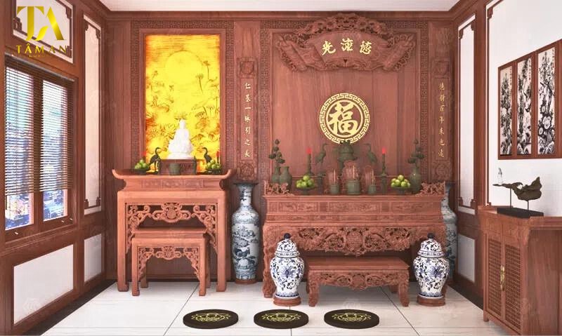 Cách Đặt Bàn Thờ Phật Và Gia Tiên Chung Tại Gia Bàn thờ Phật và bàn thờ gia tiên để chung được không?