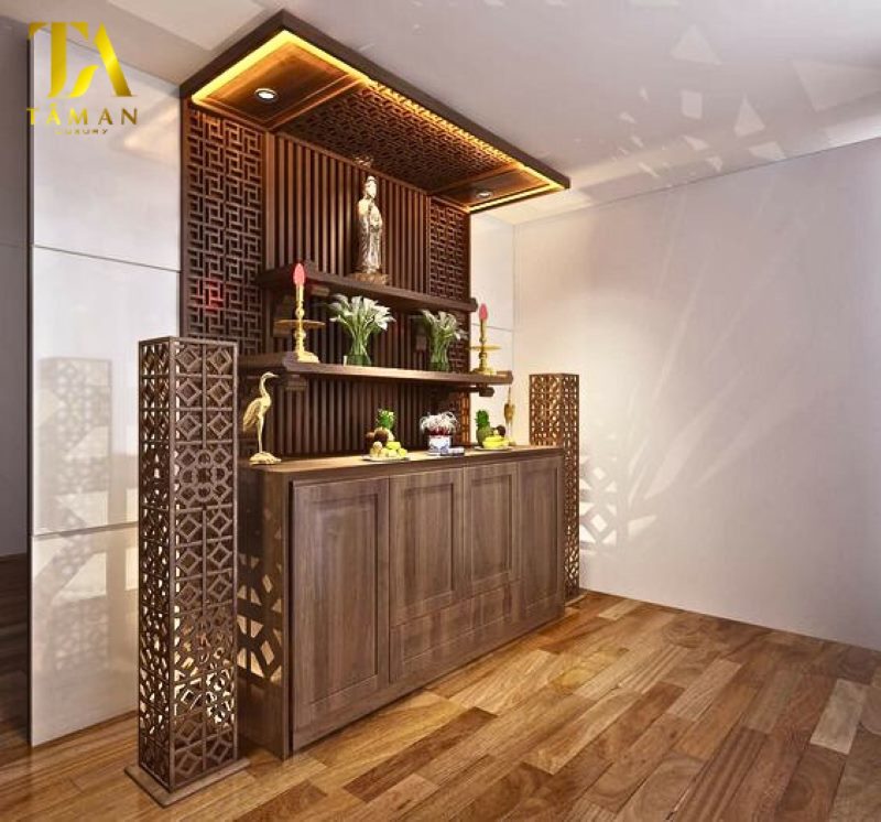 Cách Đặt Bàn Thờ Phật Và Gia Tiên Chung Tại Gia Cách bày trí bàn thờ Phật chung bàn thờ gia tiên tại gia đẹp