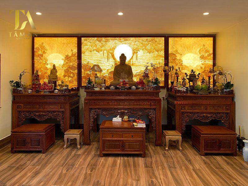 Cách Trang Trí Bàn Thờ Phật Trong Nhà Trang Nghiêm Cách trang trí bàn thờ Phật tại gian hợp phong thủy