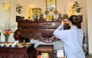 Chi tiết bài văn khấn của nghi lễ bao sái bàn thờ Phật