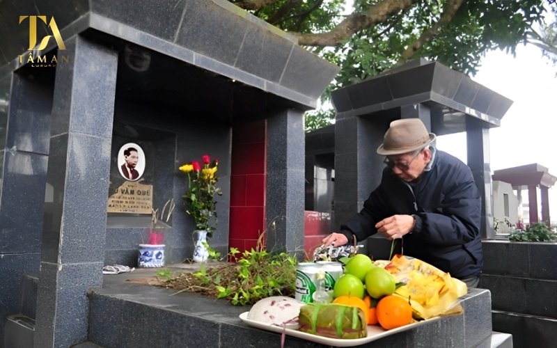 Chuẩn bị mâm lễ cúng đầy đủ khi xây sửa mộ phần