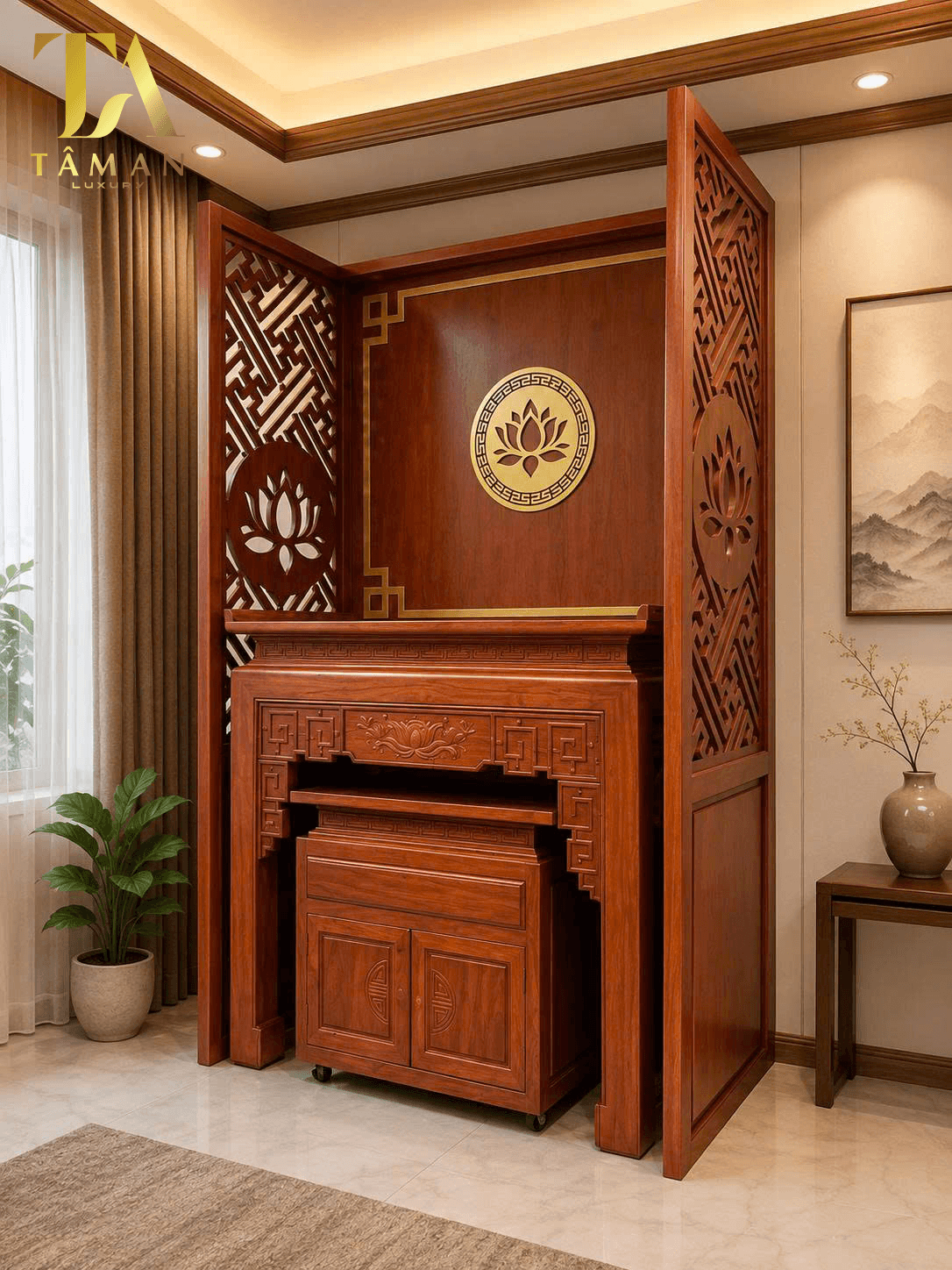 BÀN THỜ ĐỨNG CHUNG CƯ ĐƠN GIẢN - TA18 16
