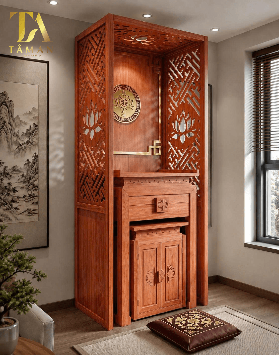 BÀN THỜ ĐỨNG CHUNG CƯ NHỎ GỌN TÂM AN - TA32 29