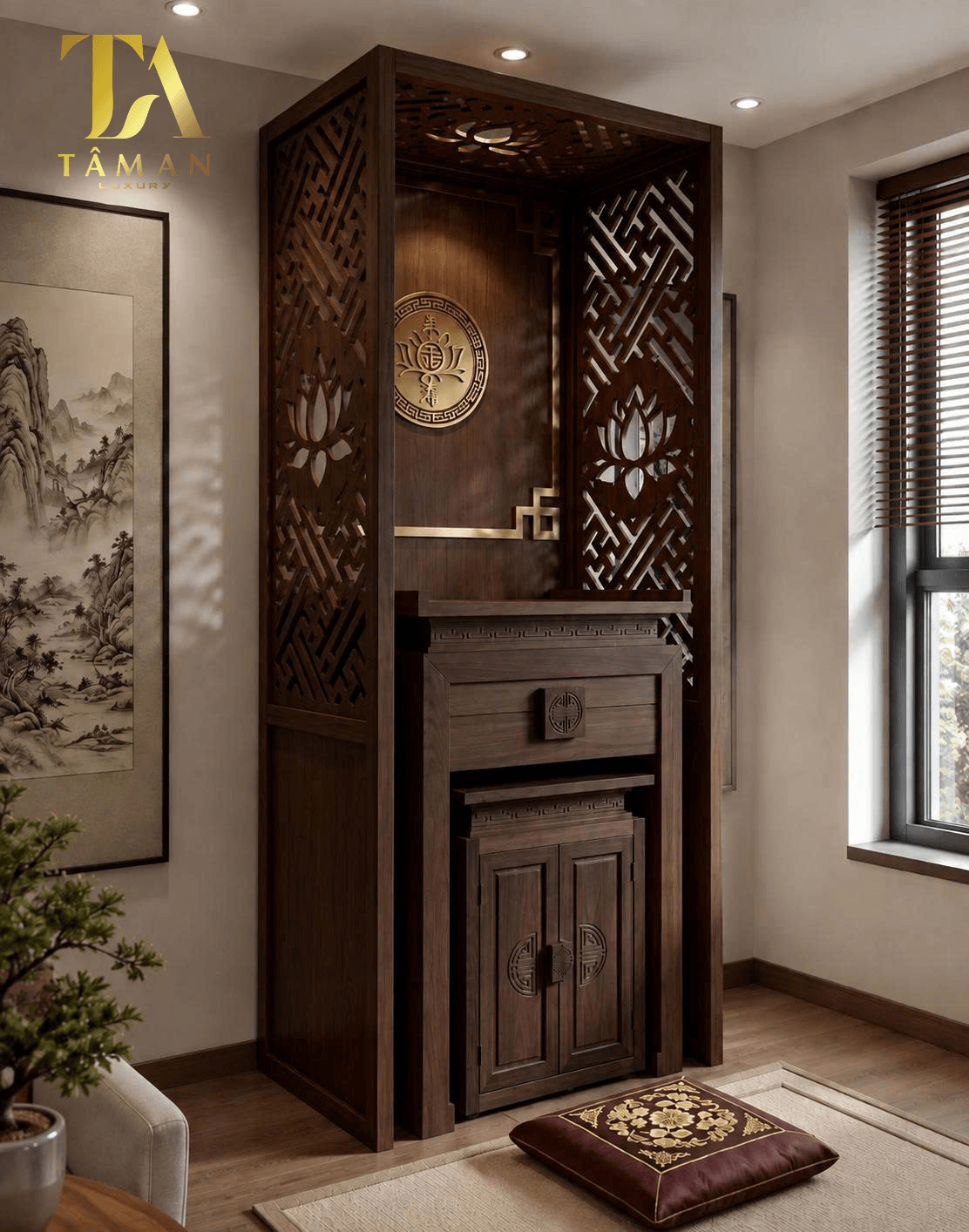 BÀN THỜ ĐỨNG CHUNG CƯ NHỎ GỌN TÂM AN - TA32 30
