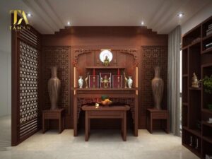 Kích thước bàn cơm phòng thờ chuẩn là bao nhiêu?