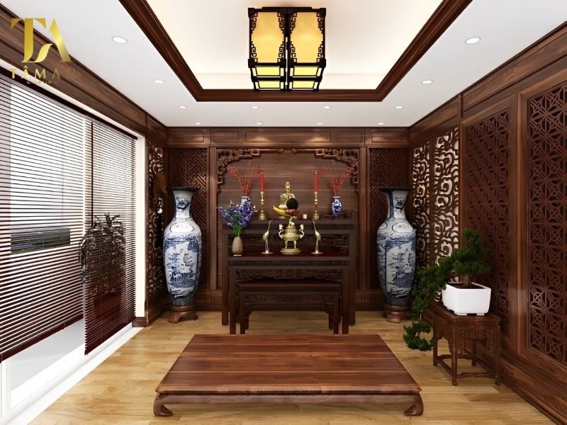 Tư Vấn Kích Thước Phòng Thờ Phù Hợp Mọi Không Gian Kích thước phù hợp nhất cho phòng thờ nhà cấp 4