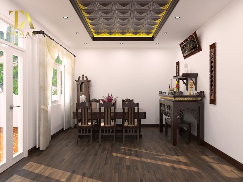 Hướng Dẫn Cách Thiết Kế Phòng Thờ Trên Sân Thượng Mẫu thiết phòng thờ trên tầng thượng hot nhất