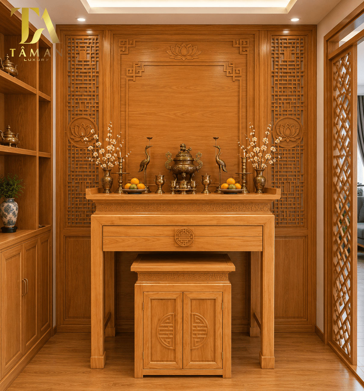BÀN THỜ CHUNG CƯ GỖ MÍT - TA29 BÀN THỜ CHUNG CƯ GỖ MÍT - TA29