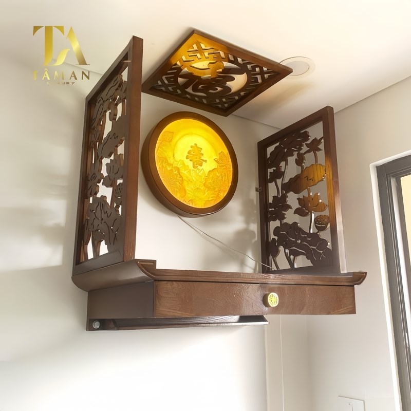 Lưu ý nơi có ánh sáng tự nhiên để đặt bàn thờ treo