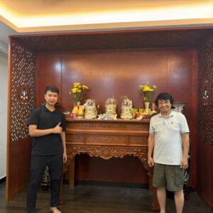 VÁCH NGĂN PHÒNG THỜ CHỮ VẠN - VN10 Chia sẻ của chú Thành về dự án vách ngăn bàn thờ đứng