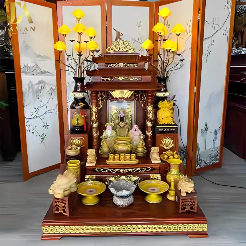 Lựa Chọn Kích Thước Bàn Thờ Thần Tài Chuẩn Thước Lỗ Ban 2024