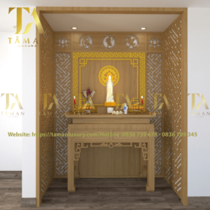 Vách Ngăn CNC Phòng Thờ Phật Hiện Đại Đẹp - VN120