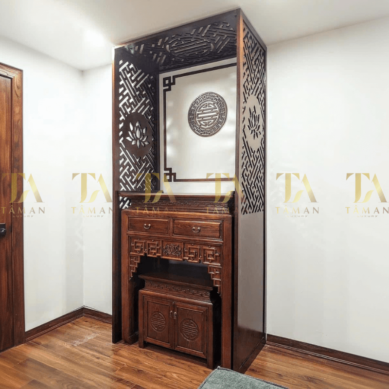 Vách Ngăn Phòng Thờ Chung Cư Hoa Sen Chữ Vạn - VN143 Vách Ngăn Phòng Thờ Chung Cư Hoa Sen Chữ Vạn - VN143