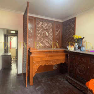 Vách Ngăn Bàn Thờ Đẹp CNC Chữ Vạn Hoa Sen - VN139