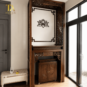 Vách Ngăn Hoa Sen Bàn Thờ Chung Cư Đẹp - VN192