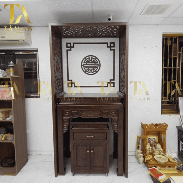 Phòng Thờ Chung Cư Hiện Đại Đẹp Gỗ Sồi - PT99