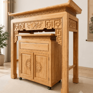 Bàn Thờ Chung Cư Hiện Đại Gỗ Sồi - TA388
