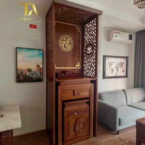Bàn Thờ Đứng Chung Cư Hiện Đại Đơn Giản Đẹp - BT66