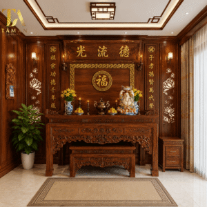 Tâm An Luxury Phòng Thờ Đức Lưu Quang Giát Vàng