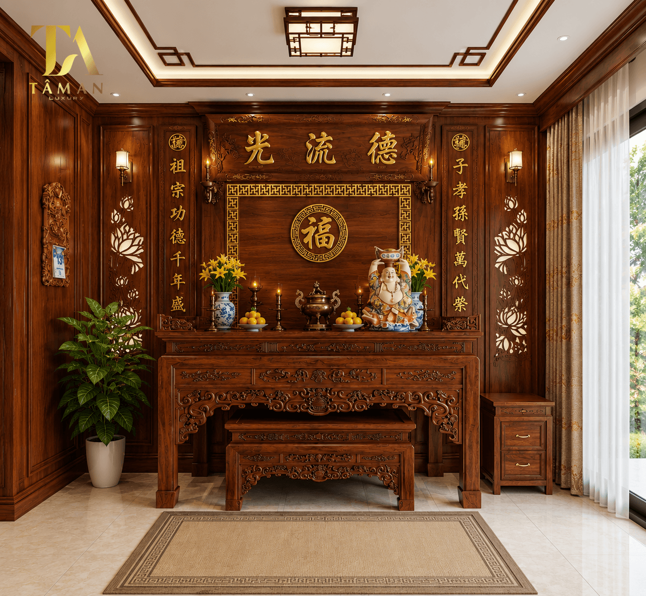 Phòng Thờ Đức Lưu Quang Giát Vàng