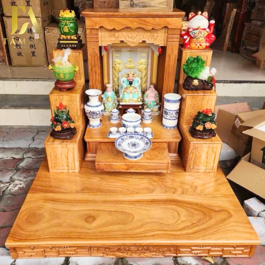 Bàn Thờ Thần Tài Gỗ Hương - BT14 27